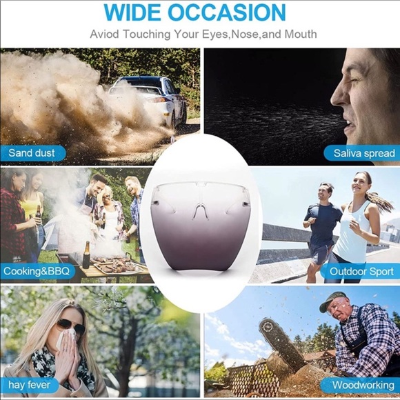 Unisex Visor Full Face Cover Sunglasses - Picture 3 of 7